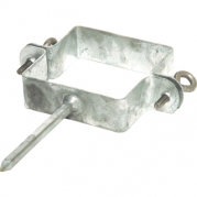 Zinken scharnier pijpbeugel 80x80 mm. met slagpen